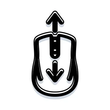 Computer mouse scroll wheel up down navigation Stock Illustration