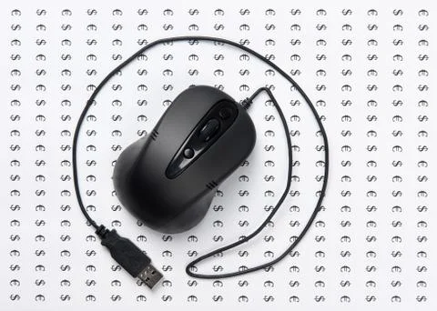 Computer mouse as a sign of e-mail Stock Photos