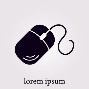 Computer mouse sign. Stock Illustration