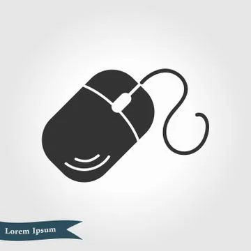 Computer mouse sign. Stock Illustration