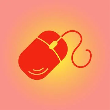 Computer mouse sign. Stock Illustration