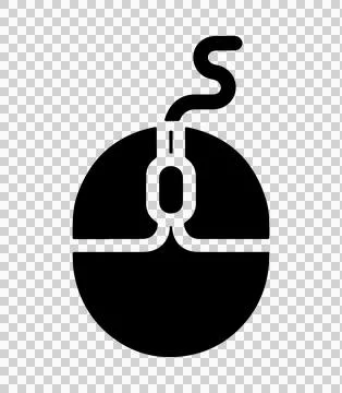 Computer mouse silhouette vector mouse icon Stockillustratie