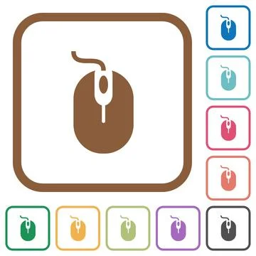 Computer mouse simple icons Stock Illustration
