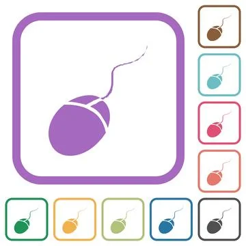 Computer mouse simple icons Illustrazione stock