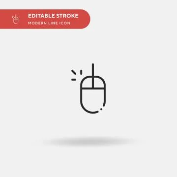 Computer Mouse Simple vector icon. Illustration symbol design template for we Illustrazione stock