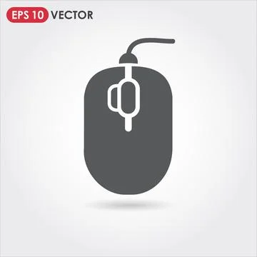 Computer mouse single vector icon Stock Illustration