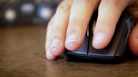 Computer Mouse Slide In Extreme Close Up Stock Footage 92168423