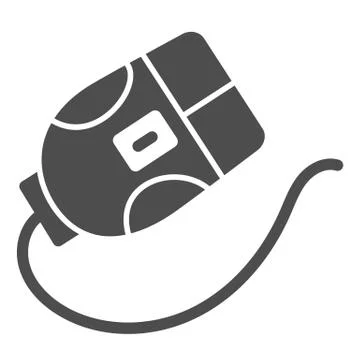 Computer mouse solid icon. Click and scroll, web explorer device symbol, glyph 스톡 일러스트
