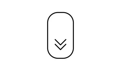 Computer mouse symbol with down arrow icon. Mouse cursor scrolling. Stock Footage 310094914