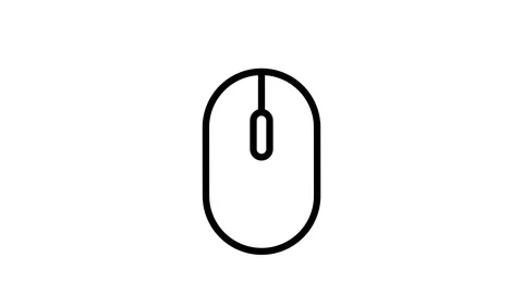 Computer mouse symbol with down arrow icon. Mouse cursor scrolling. Stock Footage 312779231