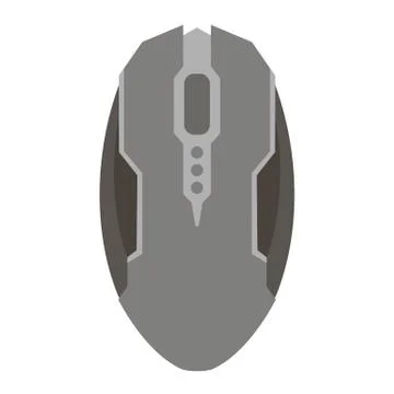 Computer Mouse Symbol Isolated on White Background. Simple Pointer Icon, Logo Stock Illustration