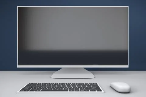 Computer mouse on the table close-up. Computer topics Stock Photos