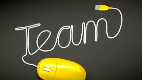 Computer mouse team Stock Illustration