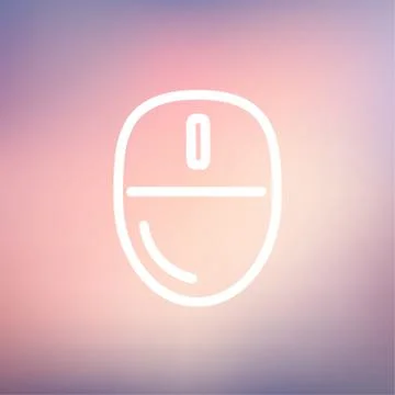 Computer mouse thin line icon Stock Illustration