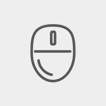Computer mouse thin line icon Stock Illustration