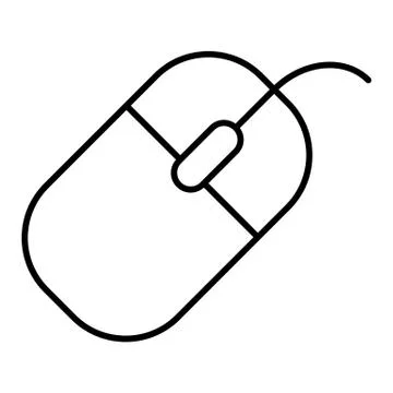 Computer mouse thin line icon. Device vector illustration isolated on white Illustrazione stock