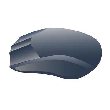 Computer mouse with three buttons isolated on white. Vector illustration. Illustrazione stock