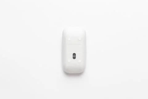 Computer mouse upside down on white Stock Photos
