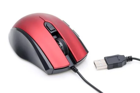 Computer mouse with USB cable Foto stock