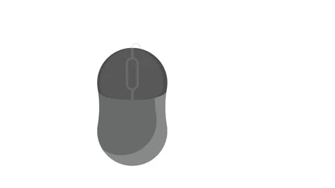 Computer mouse with a USB cable, positioned on a white background, showcasi.. Stock Footage 332531668