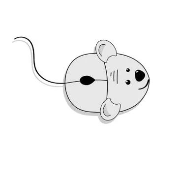 Computer mouse , vector illustration. Illustrazione stock