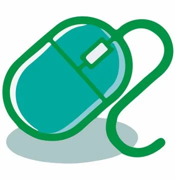 Computer mouse vector on white background Illustrazione stock