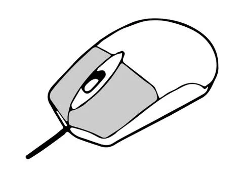 Computer mouse vector on white background Stockillustratie