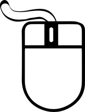 Computer mouse vector on white background Illustrazione stock