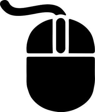 Computer mouse vector on white background Illustrazione stock
