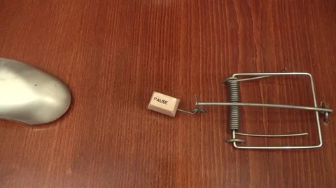 Computer mouse very much want to press and relax. Stock Footage 1914385