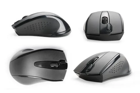 Computer mouse views collection isolated with clipping path Foto stock