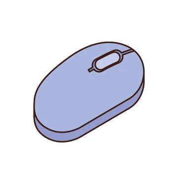 Computer mouse on white background Illustrazione stock