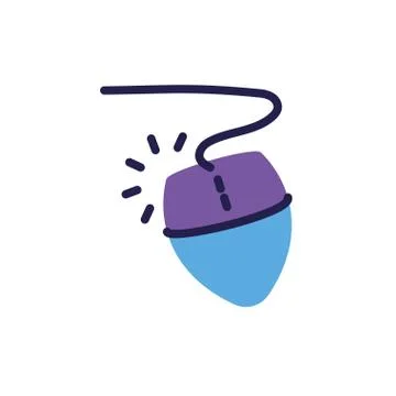 Computer mouse on white background 스톡 일러스트