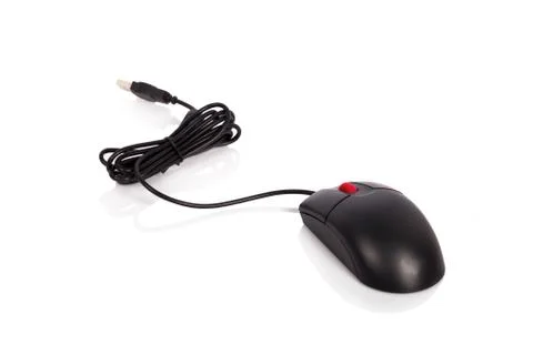 Computer mouse on white background Foto stock