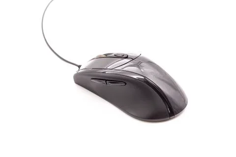 Computer mouse on a white background. Stock Photos