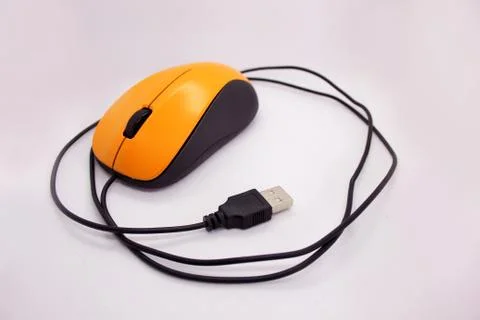 Computer mouse on white background Stock Photos