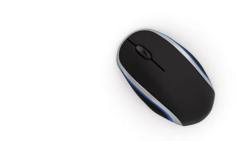 Computer mouse on a white background. top view 스톡 일러스트