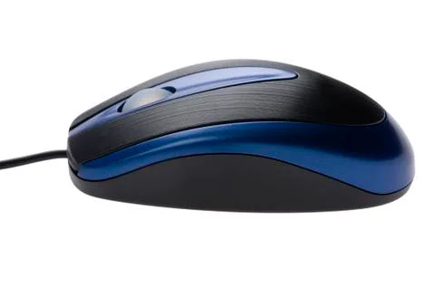 Computer mouse on white macro Foto stock