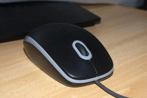 Computer mouse wired- computer device - computer gadget Stock Photos