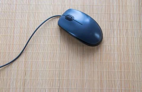 Computer mouse wired, main peripheral device Stock Photos