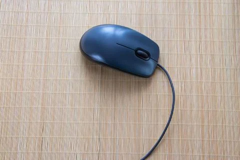Computer mouse wired, main peripheral device Stock Photos