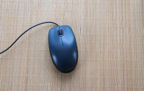 Computer mouse wired, main peripheral device Stock Photos