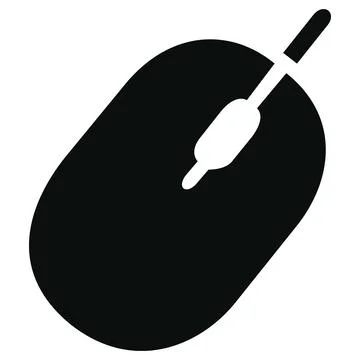 Computer mouse wireless vector glyph icon 스톡 일러스트