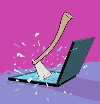 Computer Murder 4 2004 Linda Braucht (20th C. American) Computer graphics Stock-Illustration