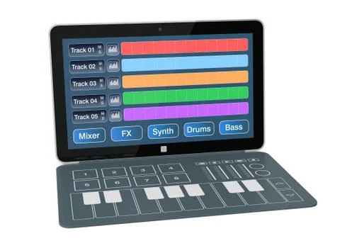 Computer music software Stock Illustration