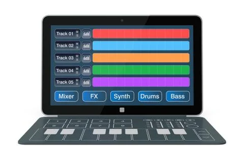 Computer music software Illustrazione stock