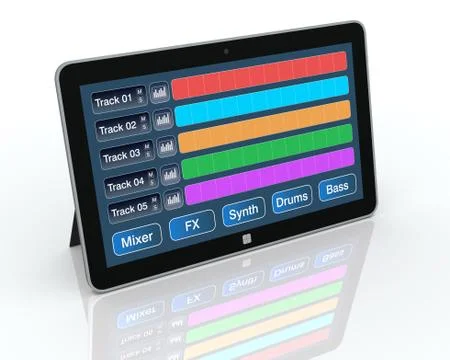 Computer music software Stock Illustration