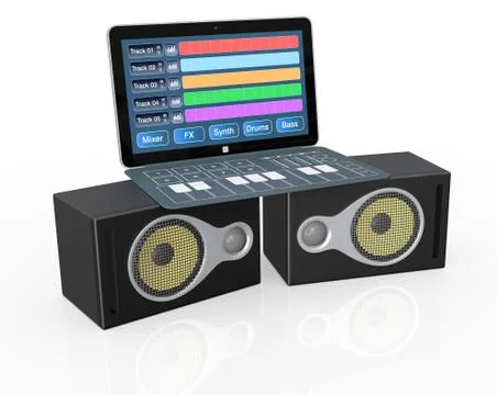 Computer music software Stockillustratie