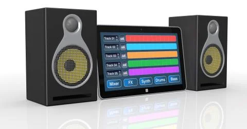 Computer music software Illustrazione stock