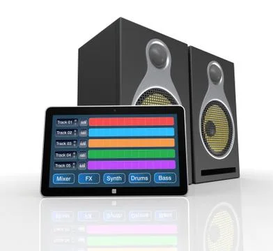 Computer music software Stock Illustration